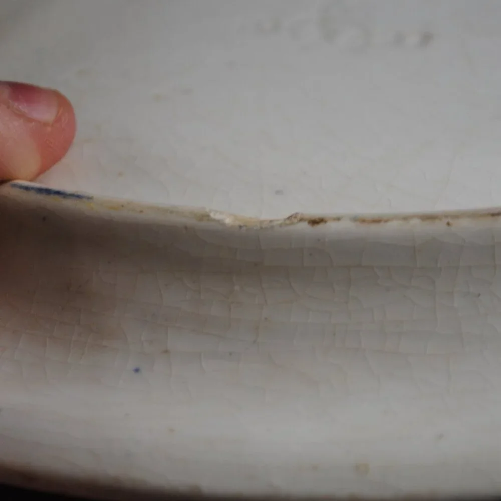 Vintage Blue & White Divided Plate Made in Germany
